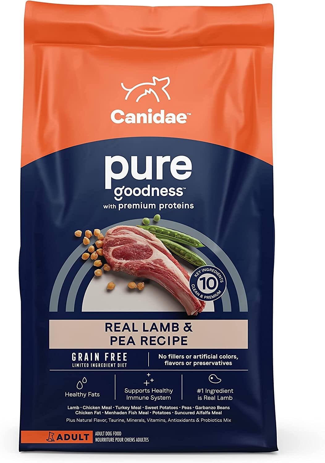 Pure Elements Grain-Free Dry Dog Food - Fresh Lamb - 24 Lbs  