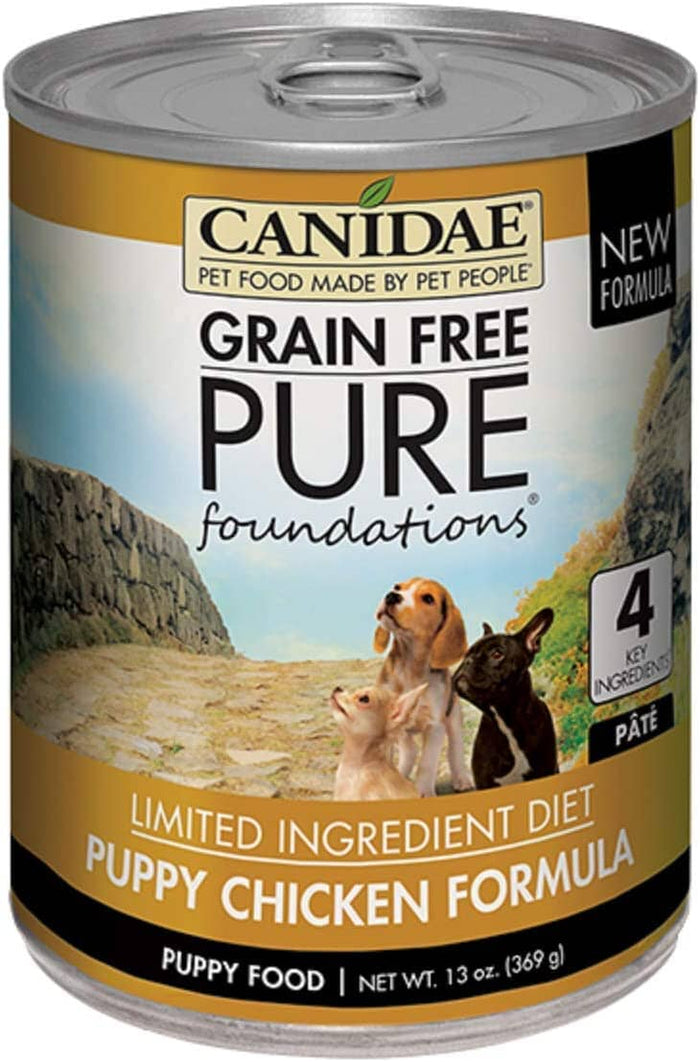 Pure Foundations Canned Grain-Free Puppy Food - Chicken - 13 Oz - Case of 12