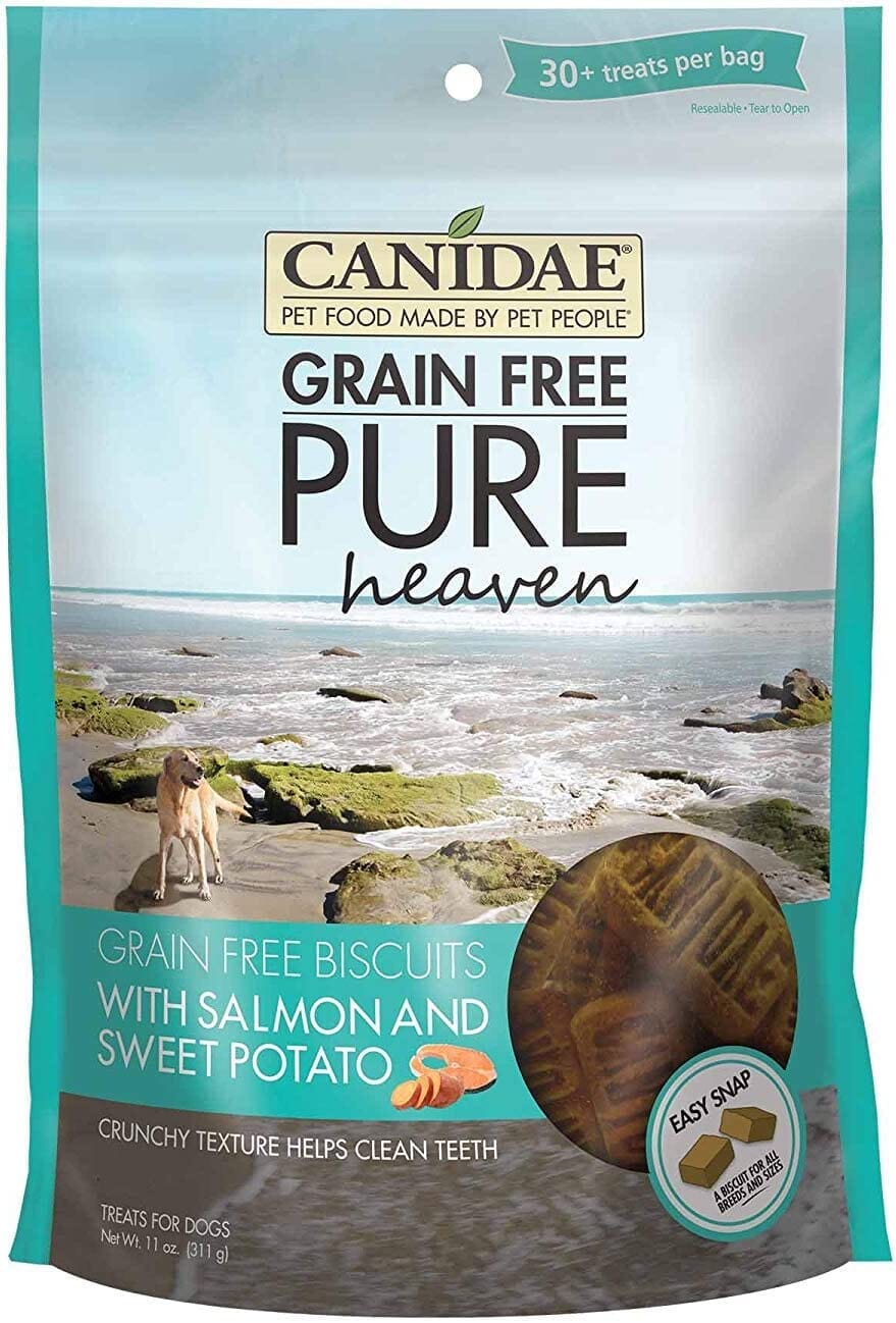 Pure Heaven Grain-Free Dog Biscuits Treats - Salmon and Sweet Potato - 11 Oz  