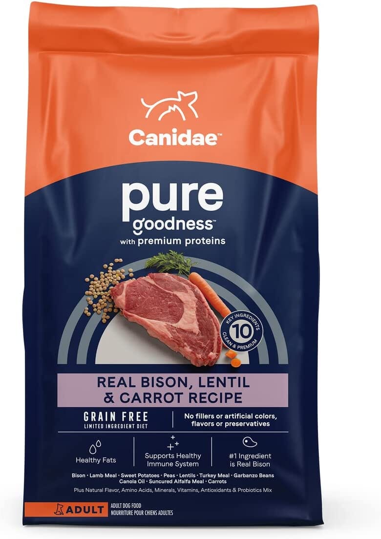 Pure Land Grain-Free Dry Dog Food - Fresh Bison - 24 Lbs  