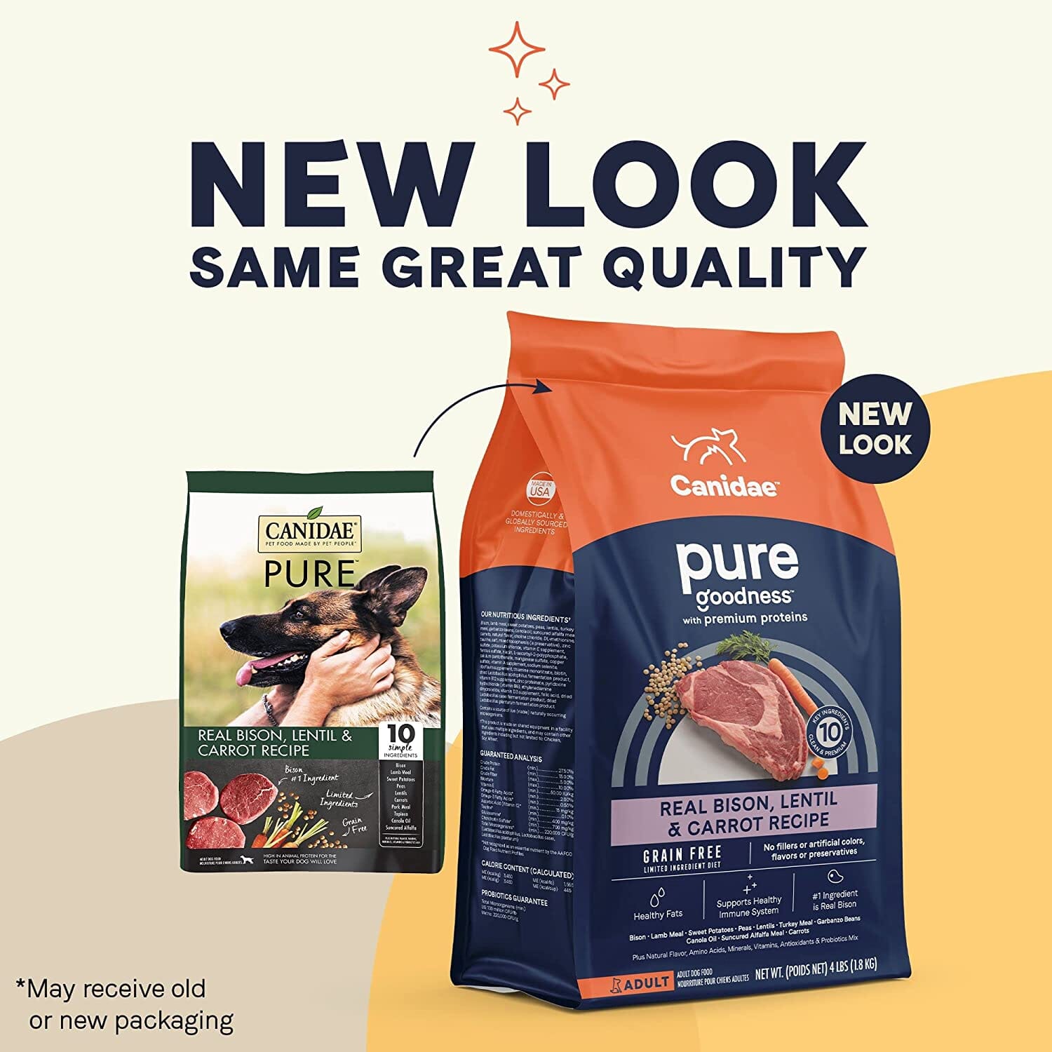 Pure Land Grain-Free Dry Dog Food - Fresh Bison - 4 Lbs  