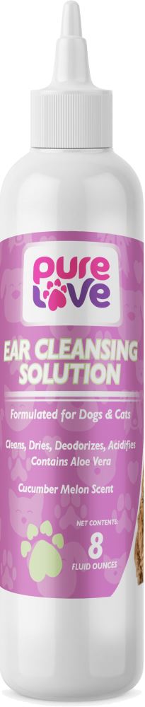 Pure Love Ear Cleaning Solution II-Cucumber Scent for Dogs and Cats  