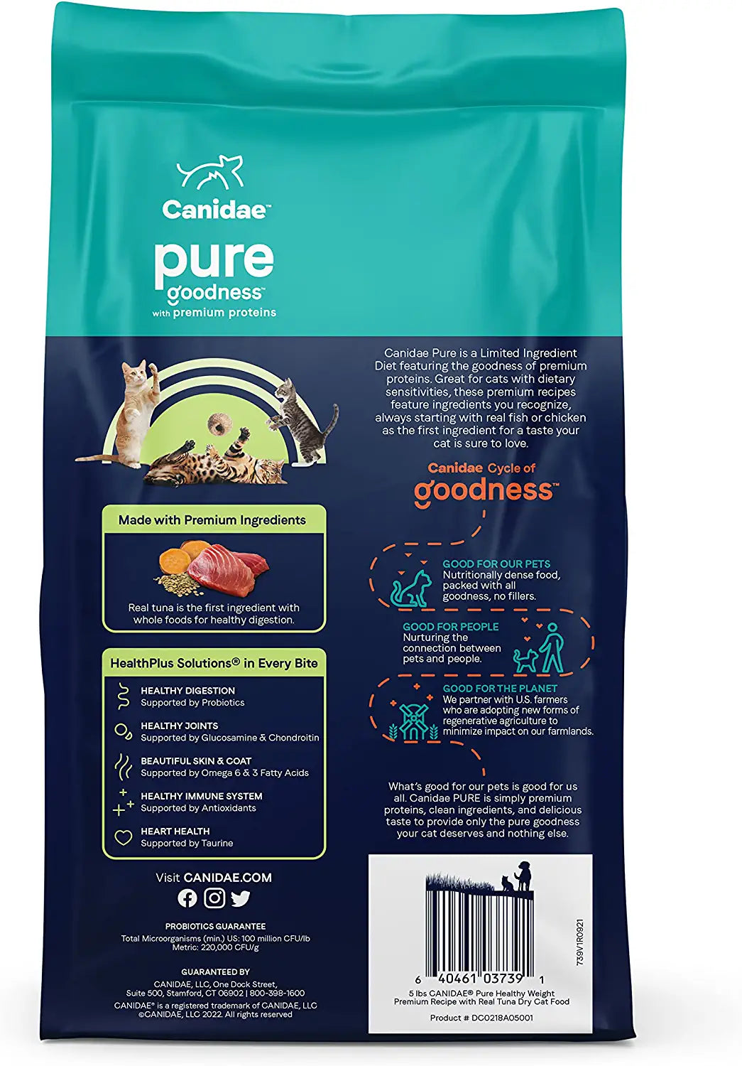 Pure Ocean Grain-Free Indoor Dry Cat Food - Fresh Tuna - 5 Lbs  