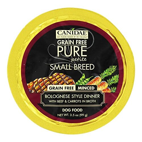 Pure Petite Small Breed Minced Grain-Free Dog Food - Beef and Carrot - 3.5 Oz - Case of 12