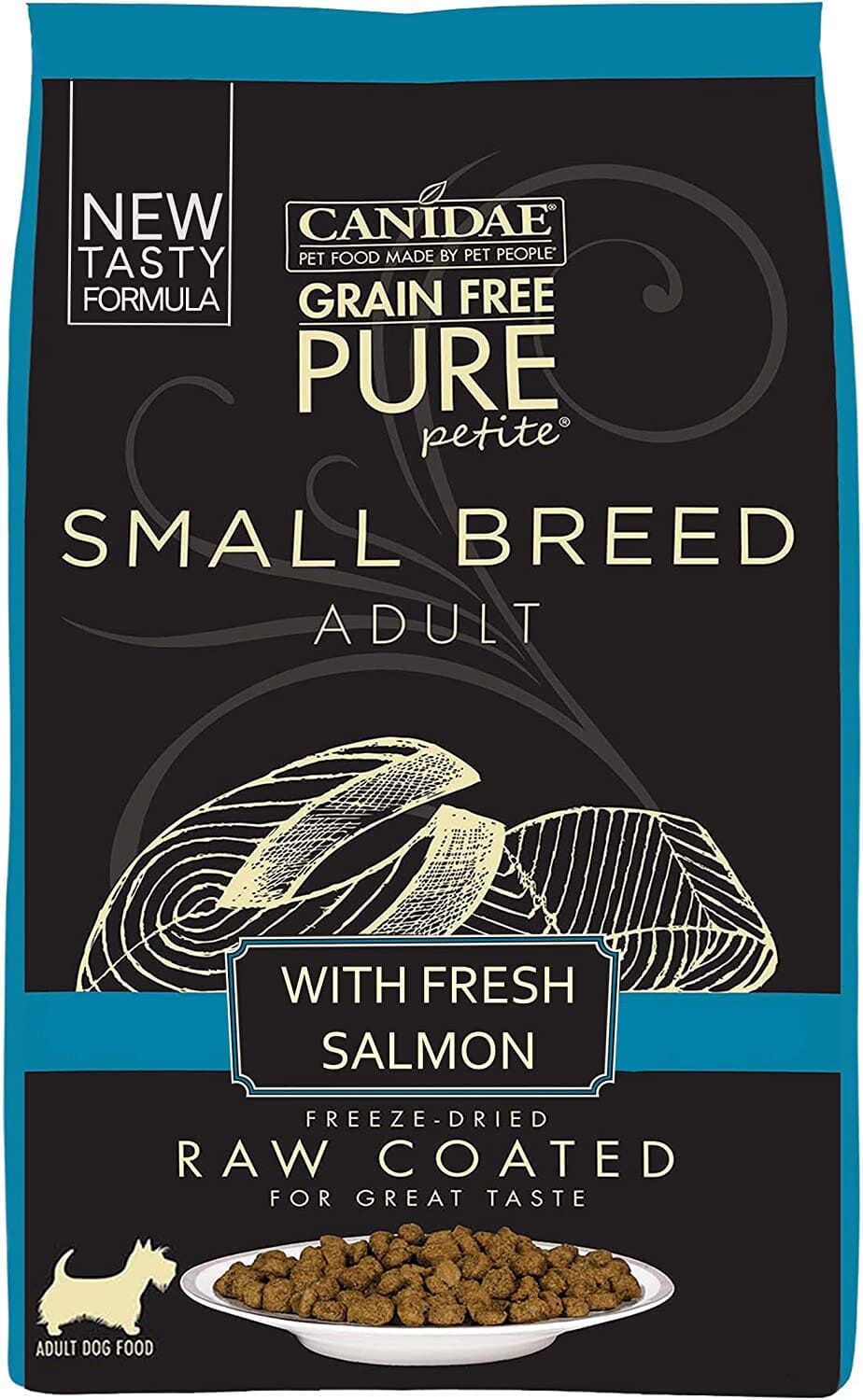 Pure Petite Small Breed Raw Coated Grain-Free Dry Dog Food - Fresh Salmon - 4 Lbs  