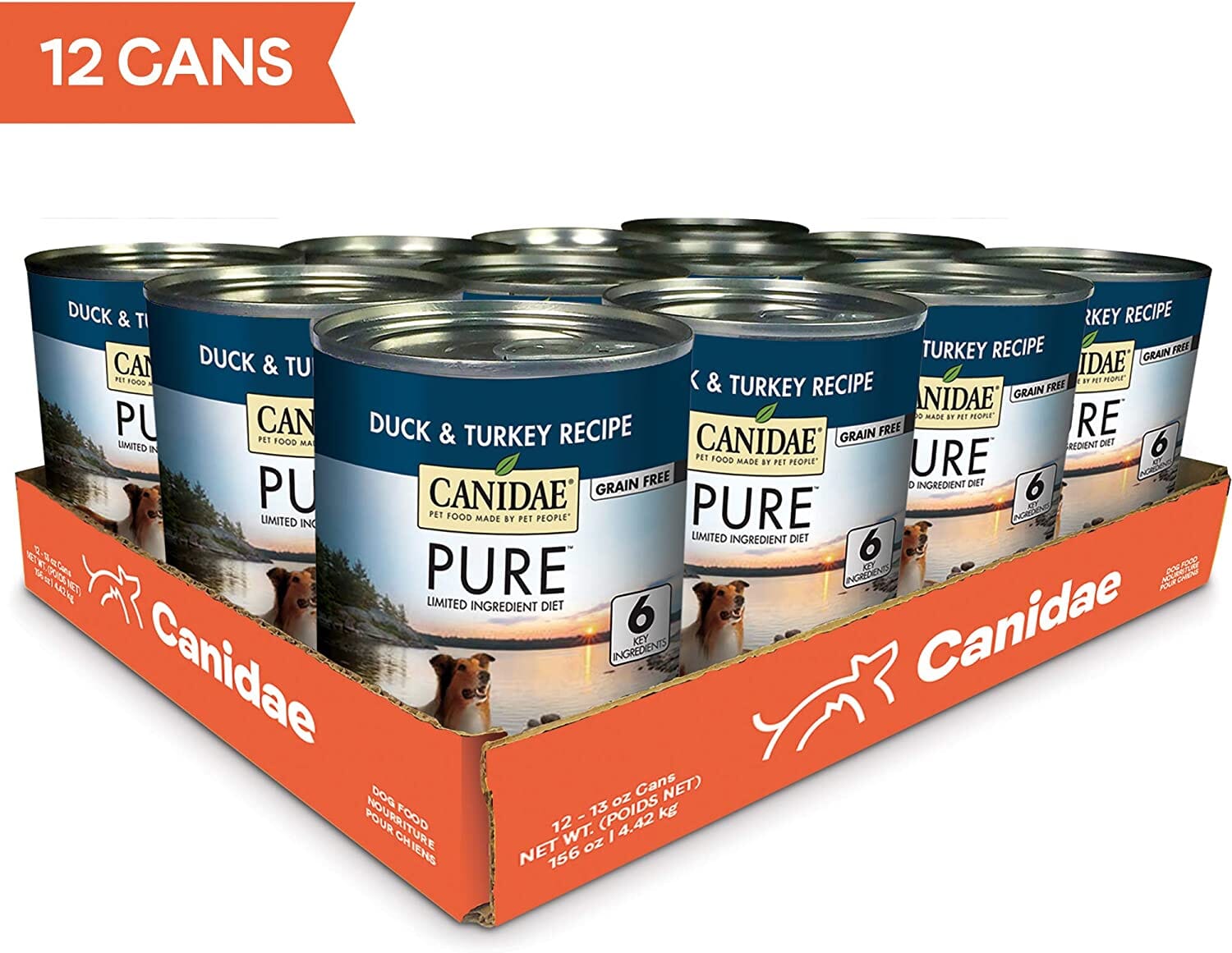 Pure Sky Can Grain-Free Dog Food - Duck and Turkey - 13 Oz - Case of 12  