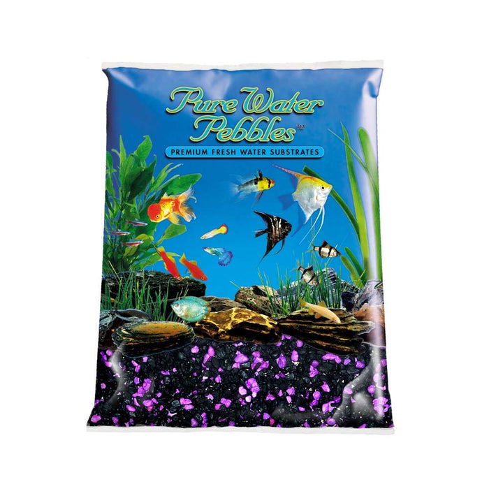 Pure Water Pebbles Premium Fresh Water Coated Aquarium Gravel Blackberry Glo - 5 lbs - ...
