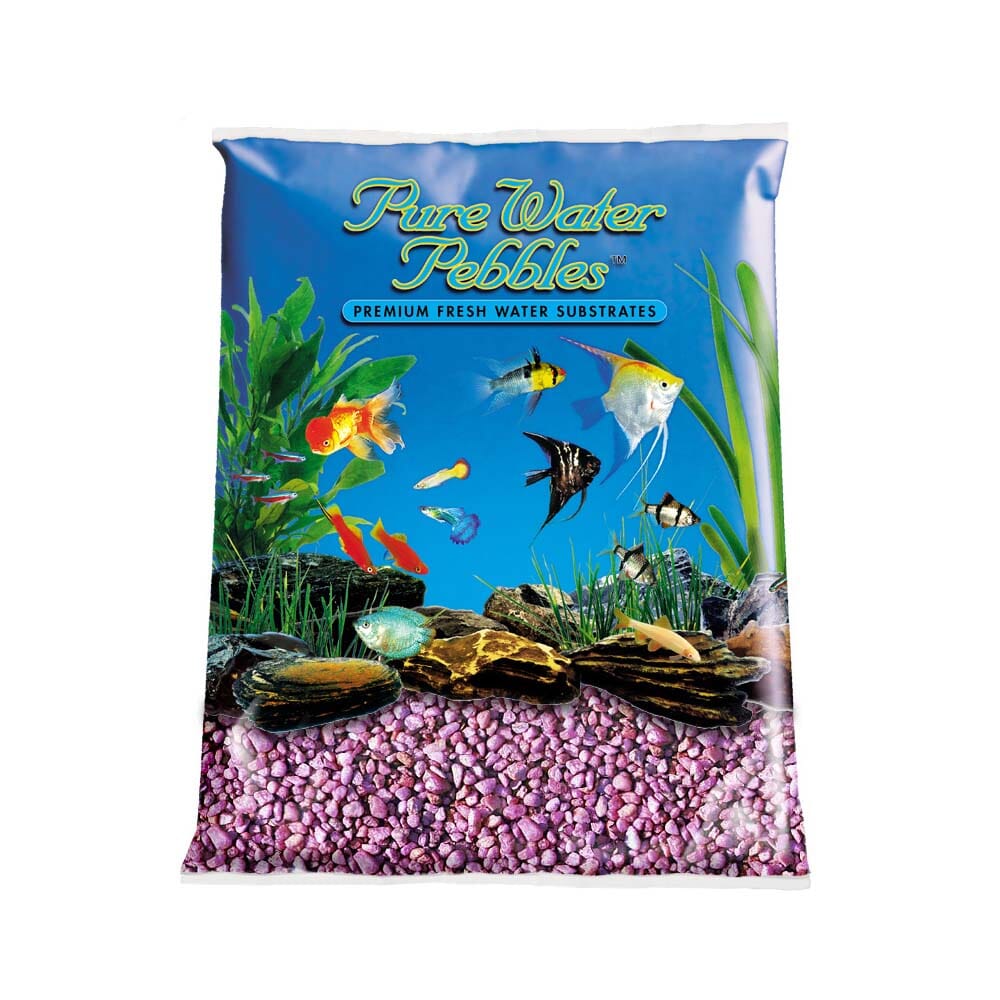 Pure Water Pebbles Premium Fresh Water Coated Aquarium Gravel Burgundy - 5 lbs - 6 Count  