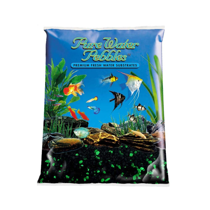 Pure Water Pebbles Premium Fresh Water Coated Aquarium Gravel Emerald Glo - 5 lbs - 6 C...