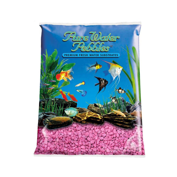 Pure Water Pebbles Premium Fresh Water Coated Aquarium Gravel Primrose Ping - 5 lbs - 6...