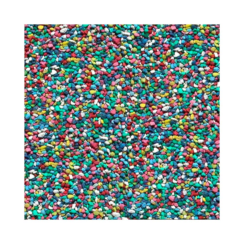 Pure Water Pebbles Premium Fresh Water Coated Aquarium Gravel Rainbow - 5 lbs - 6 Count  