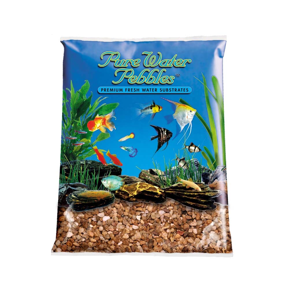 Pure Water Pebbles Premium Fresh Water Nutty Pebbles Natural Aquarium Gravel - 25 lbs - 2 Count  