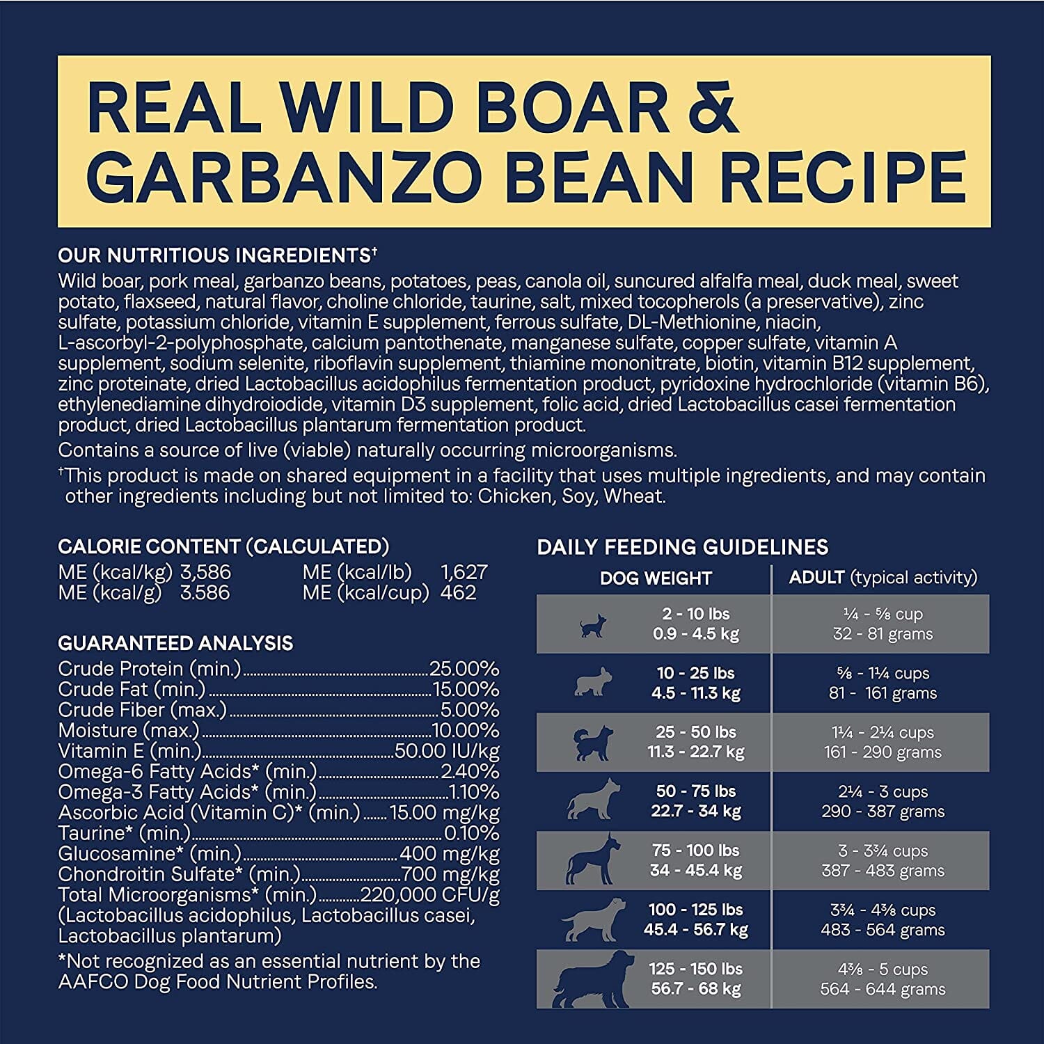 Pure Wild Grain-Free Dry Dog Food - Boar and Garbanzo Beans - 24 Lbs  