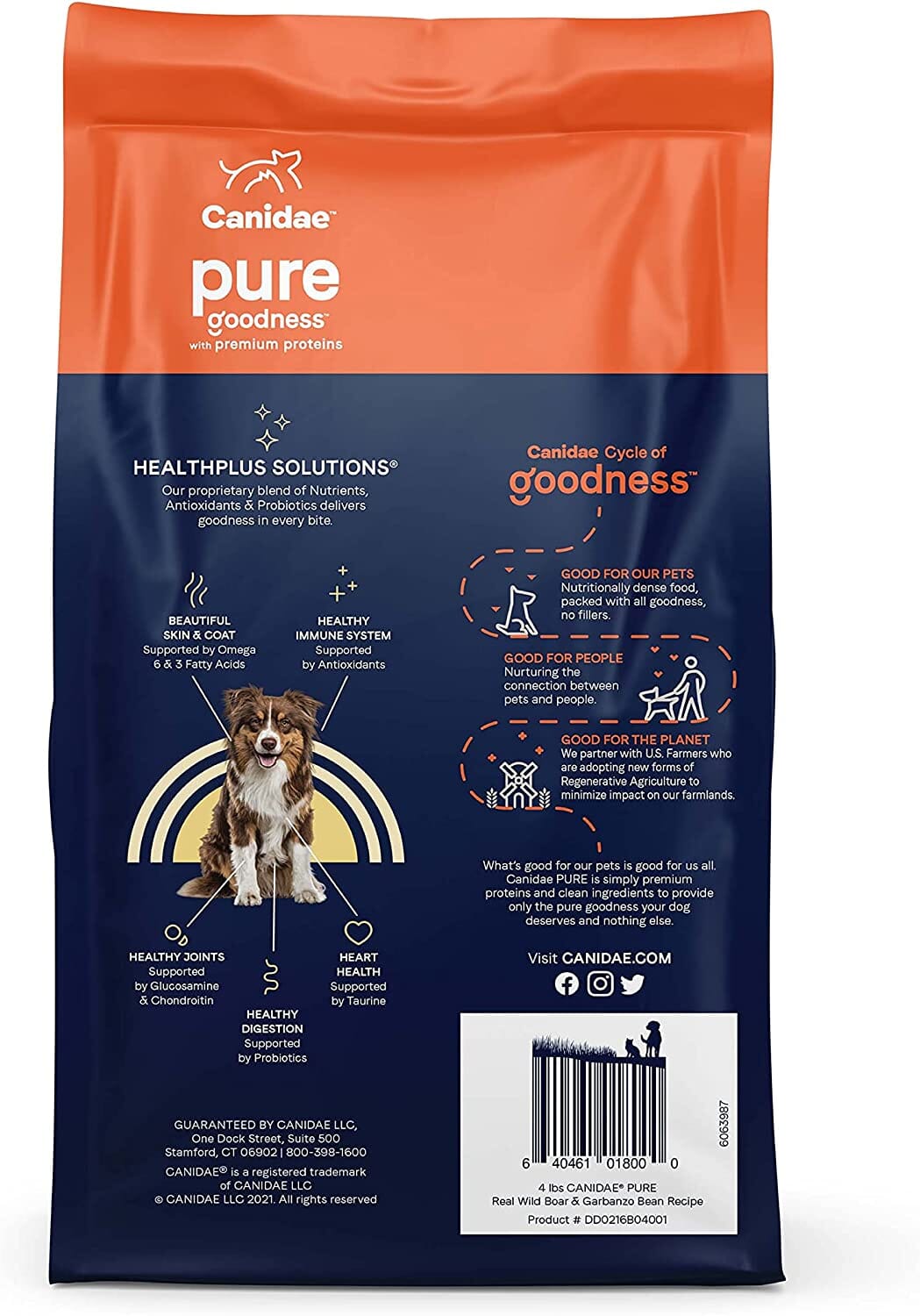 Pure Wild Grain-Free Dry Dog Food - Boar and Garbanzo Beans - 24 Lbs  