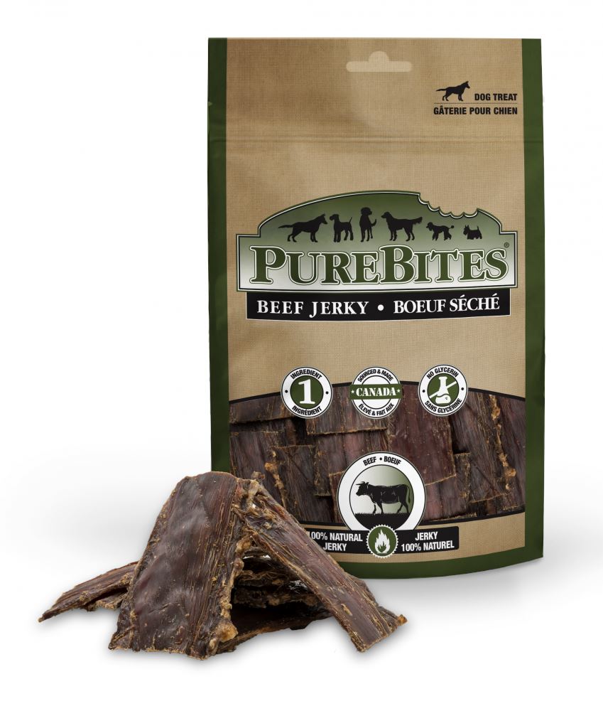 PureBites Beef Jerky Freeze Dried Raw Dog Treats  