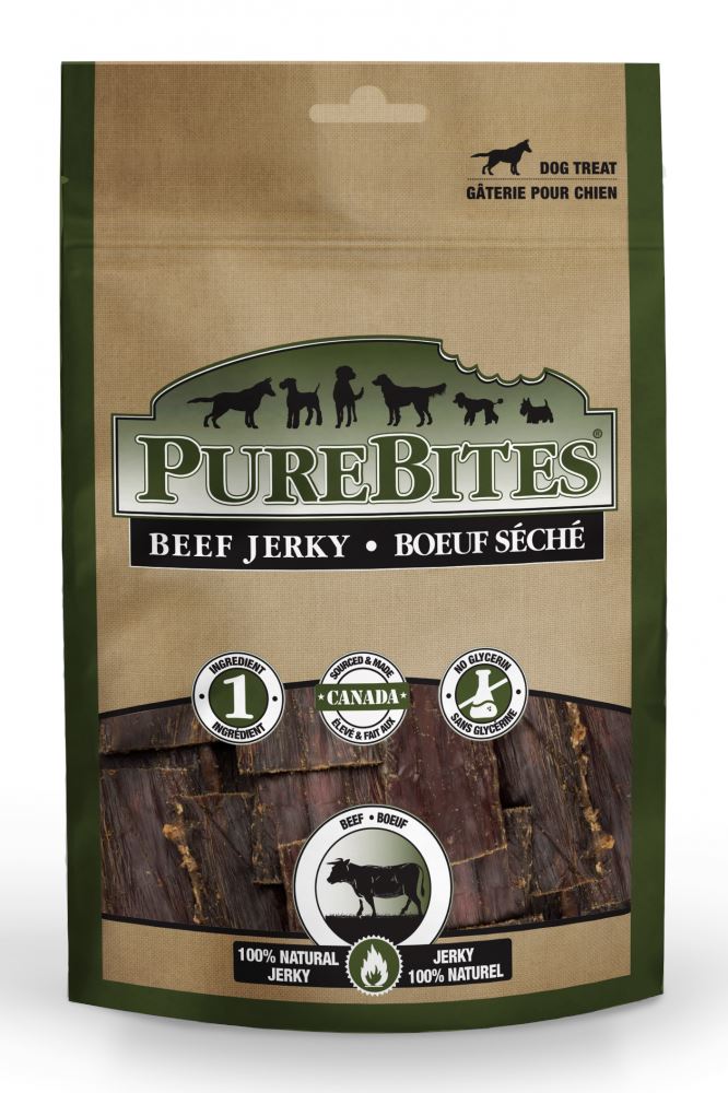 PureBites Beef Jerky Freeze Dried Raw Dog Treats  