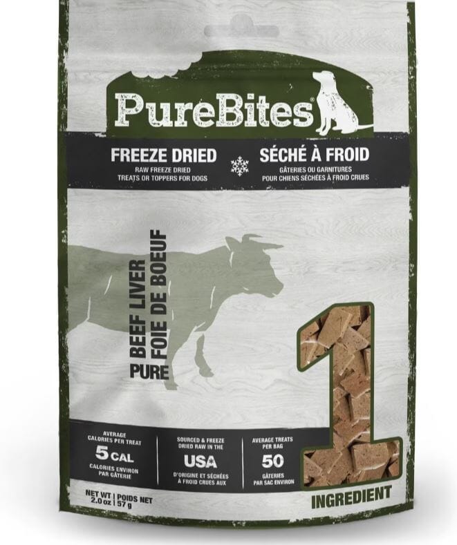 Purebites Beef Liver Freeze-Dried Dog Treats - 2 oz Bag  