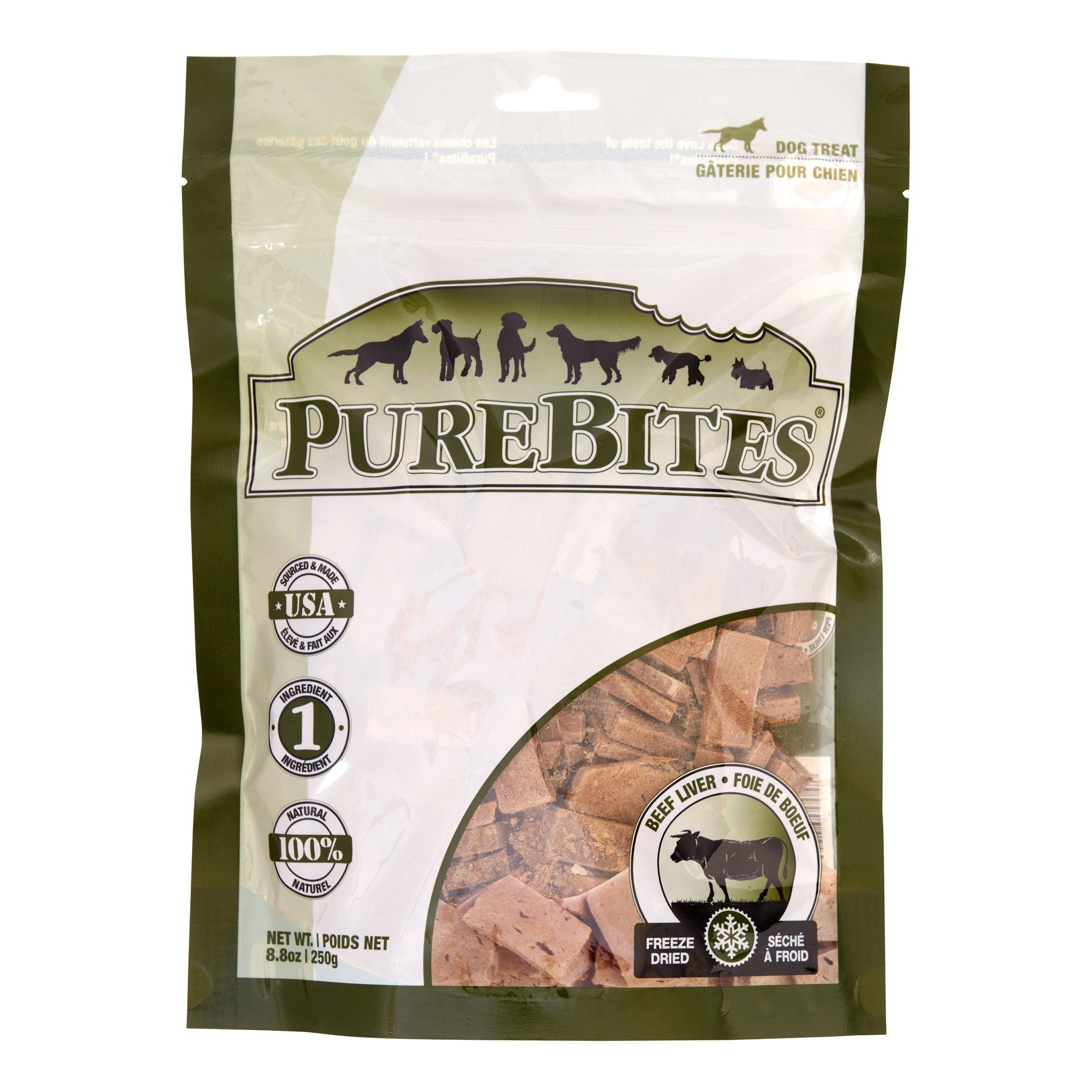 Purebites Beef Liver Freeze-Dried Dog Treats - 8.8 oz Bag  