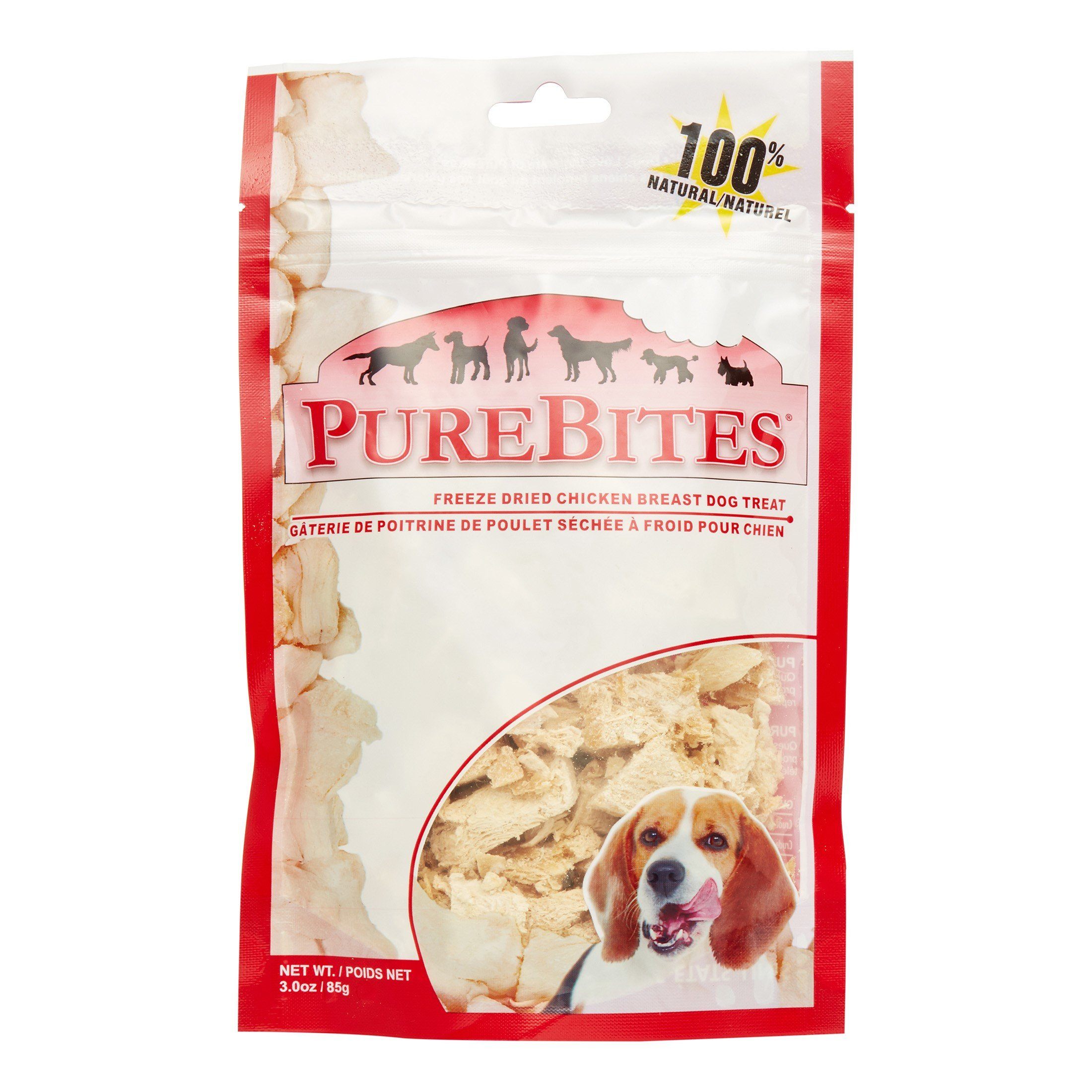 Purebites Chicken Breast Freeze-Dried Dog Treats - 3 oz Bag  