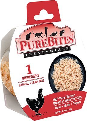 Purebites Chicken Breast in Water - Clipstrip - 1.76 oz Trays Cat Toppers and Mixers - ...