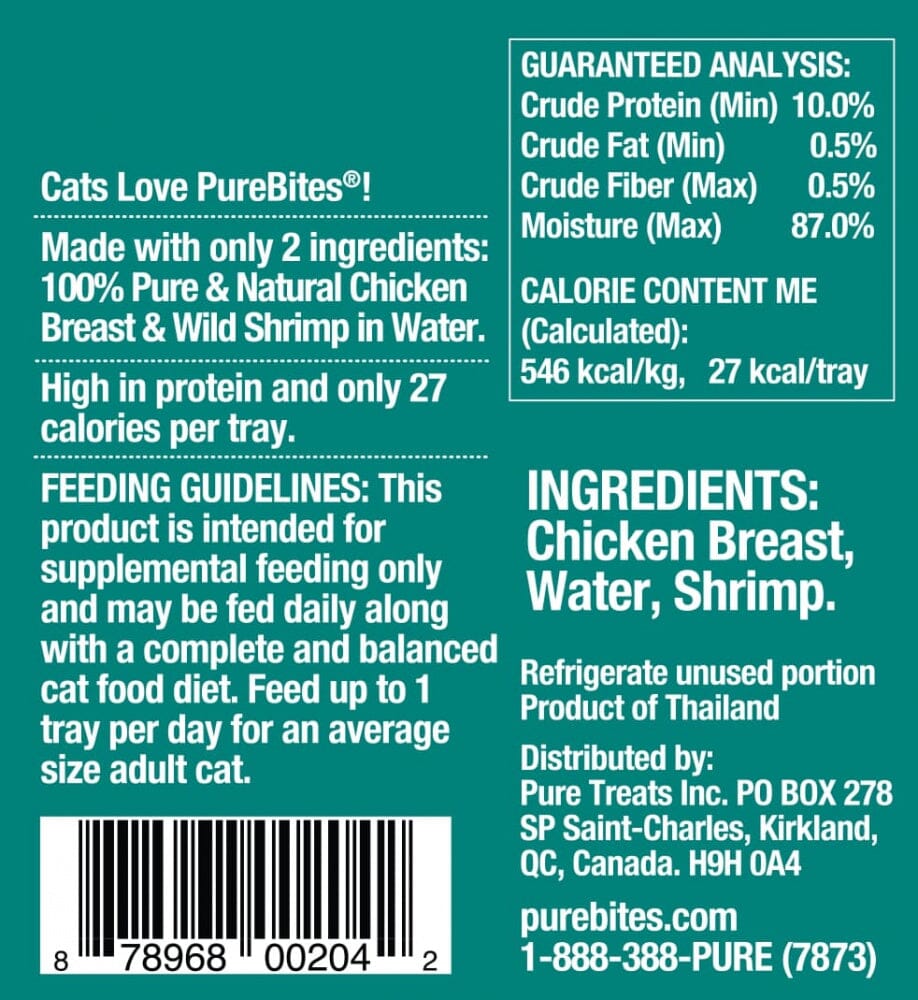 PureBites Mixers Chicken Breast & Wild Ocean Shrimp in Water Cat Food Topper Treat  