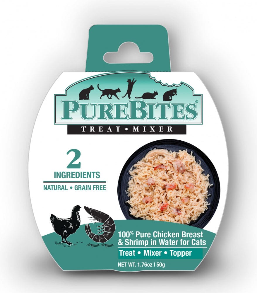 PureBites Mixers Chicken Breast & Wild Ocean Shrimp in Water Cat Food Topper Treat  