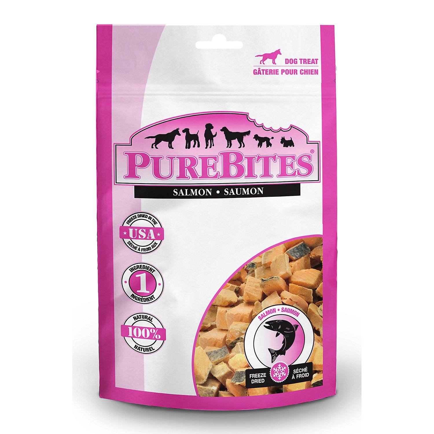 Purebites Salmon Freeze-Dried Dog Treats - 1.16 oz Bag  