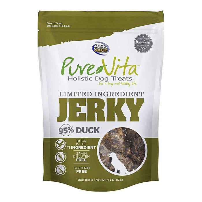 PureVita Limited Ingredient Diet Duck Jerky Dog Treats - 4 Oz
