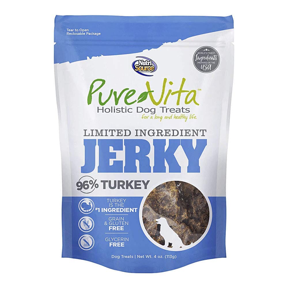 PureVita Limited Ingredient Diet Turkey Jerky Dog Treats - 4 Oz  