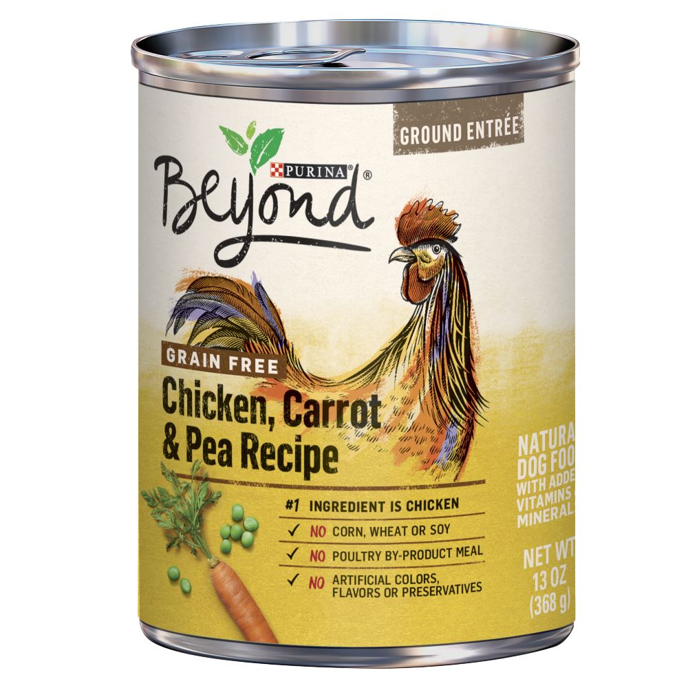 Purina Beyond Ground Entree Grain Free Chicken, Carrot, and Pea Recipe Canned Dog Food  