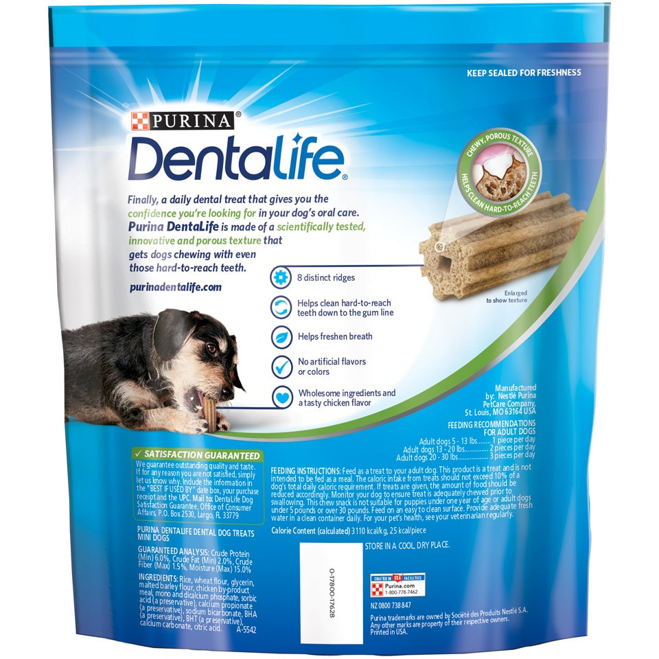 Purina DentaLife Daily Oral Care Mini Dental Dog Treats  