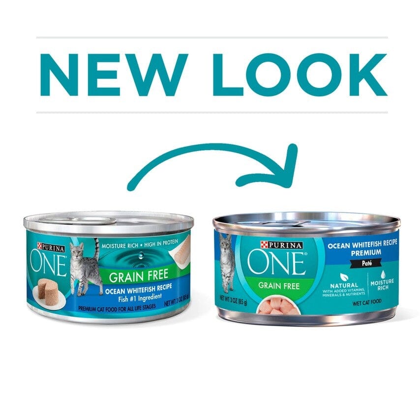 Purina ONE Grain Free Premium Pate Whitefish Canned Cat Food  