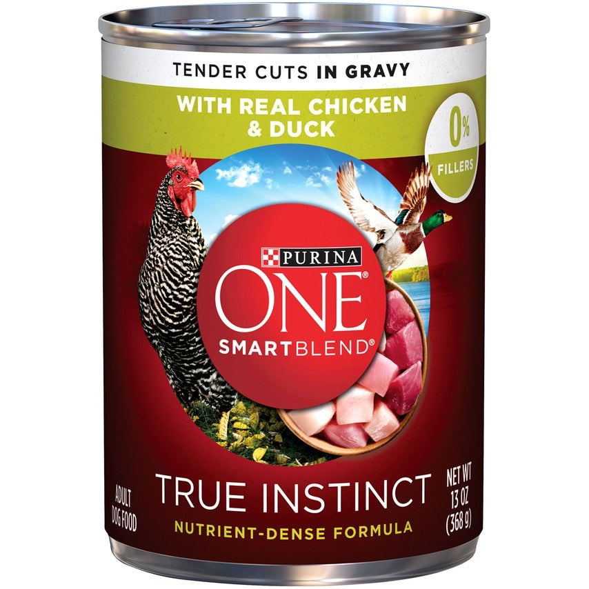 Purina ONE SmartBlend True Instinct Grain Free Chicken & Duck Tender Cuts in Gravy Canned Dog Food  