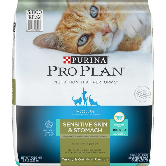 Purina Pro Plan Focus Probiotics Sensitive Skin & Stomach Turkey & Oat Meal Natural Dry...
