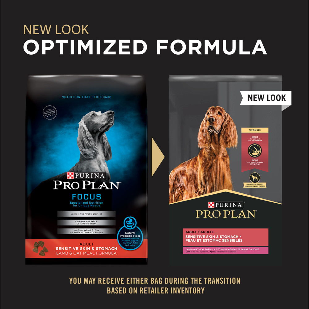 Purina Pro Plan Focus Sensitive Skin & Stomach Formula Lamb & Oat Meal Formula Dry Dog Food  