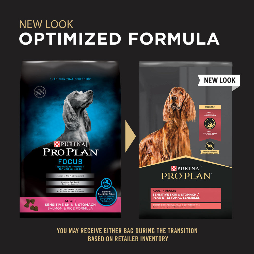 Purina Pro Plan Focus Sensitive Skin & Stomach Formula Salmon & Rice Formula Dry Dog Food  