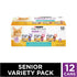 Purina Pro Plan Grain-Free Senior Pate Prime Plus Seafood Favorites Wet Cat Food Variety Pack  