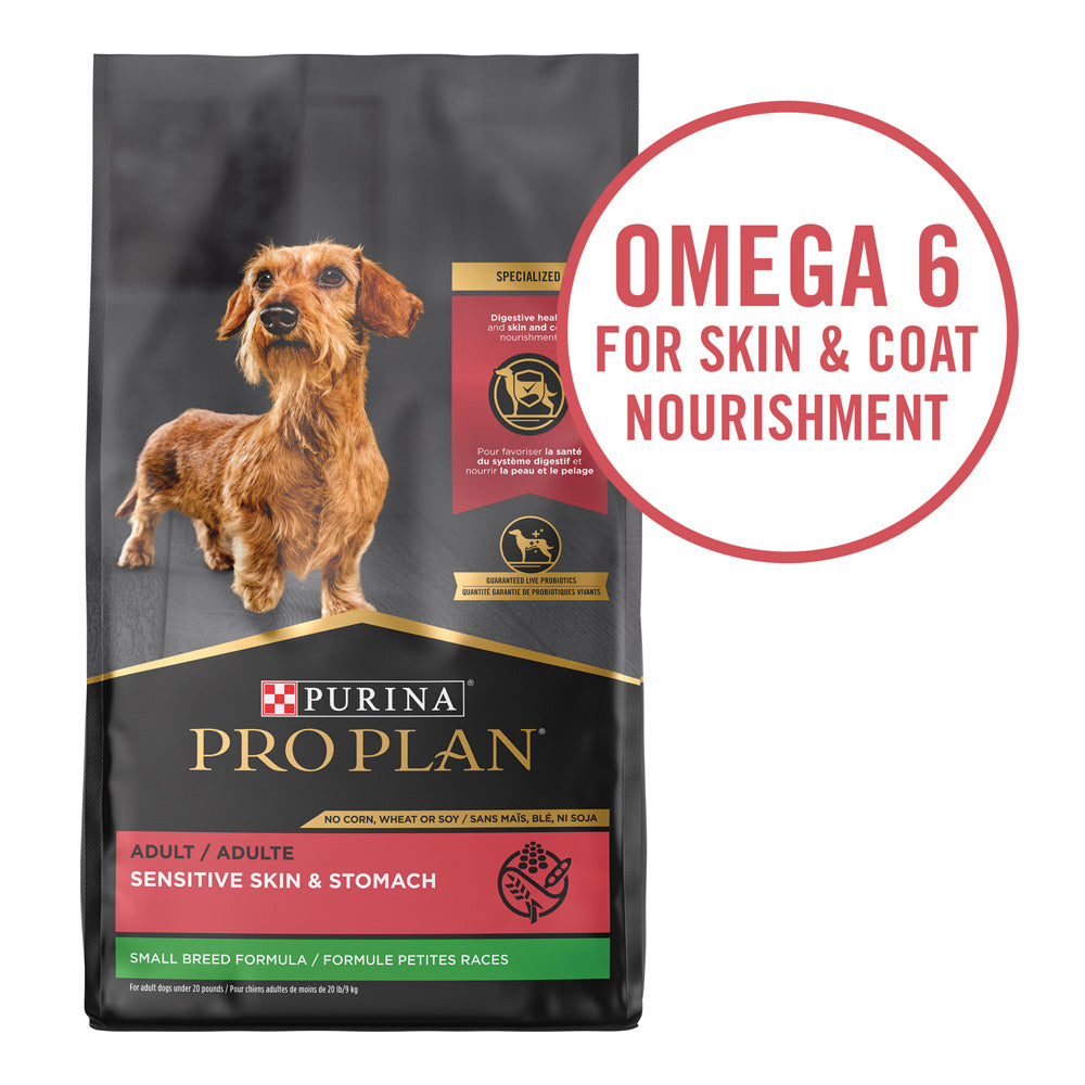 Purina Pro Plan High Protein Sensitive Skin & Stomach Small Breed Salmon & Rice Formula Dry Dog Food  