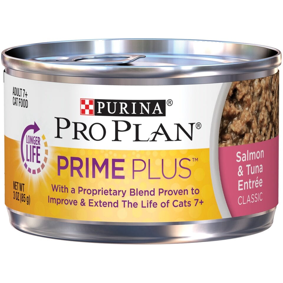 Purina Pro Plan Prime Plus 7+ Salmon & Tuna Entree Classic Canned Cat Food  