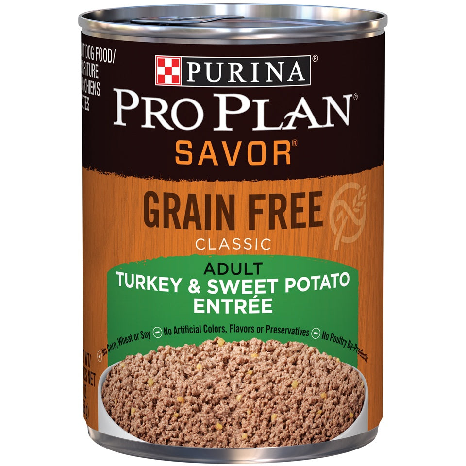 Purina Pro Plan Savor Grain Free Classic Adult Turkey & Sweet Potato Entree Canned Dog Food  