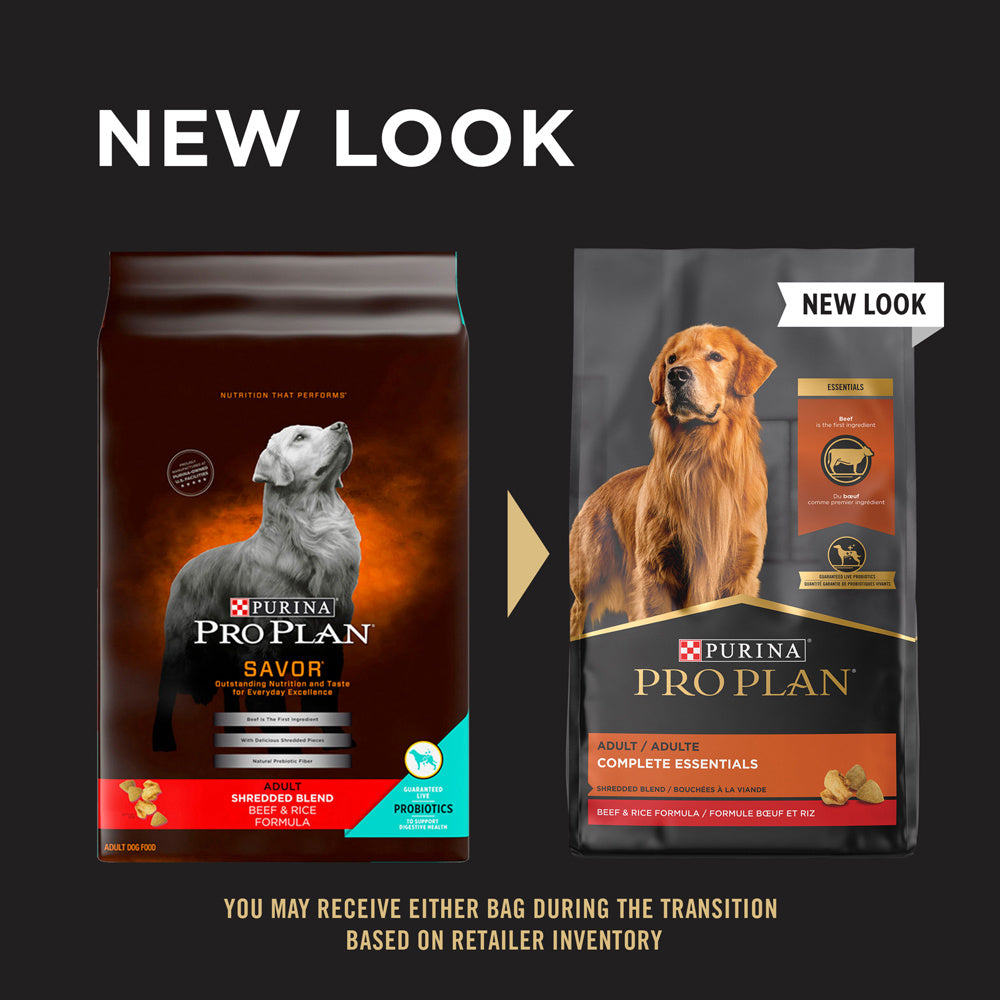 Purina Pro Plan Savor Shredded Blend Beef & Rice Formula Adult Dry Dog Food  