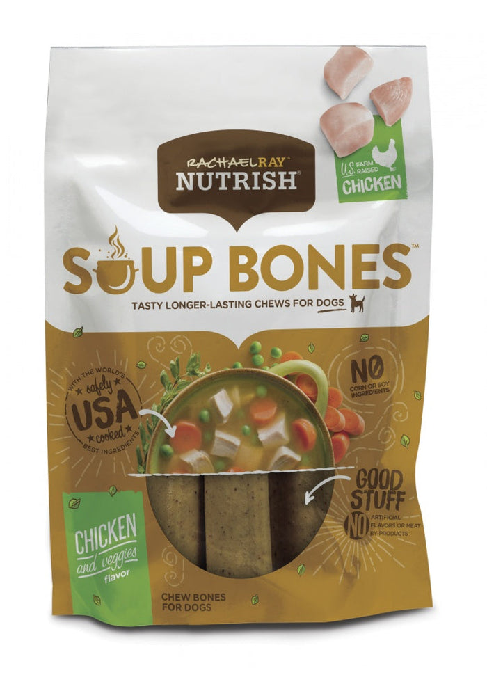 Rachael Ray Nutrish Soup Bones Chicken & Veggies Recipe Dog Treats