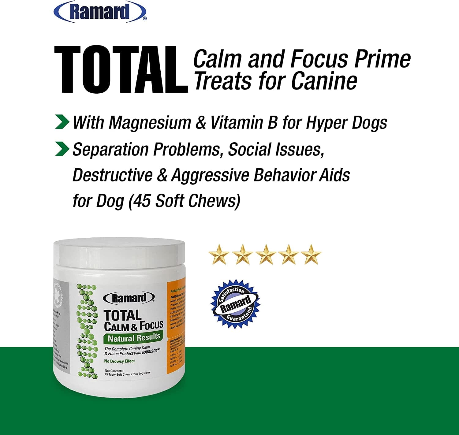 Ramard Ramard Total Calm & Focus Canine Supplements - Salmon - 45 Count  