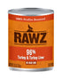 Rawz 96% Turkey & Turkey Liver Pate Canned Dog Food - 12.5 oz - Case of 12  