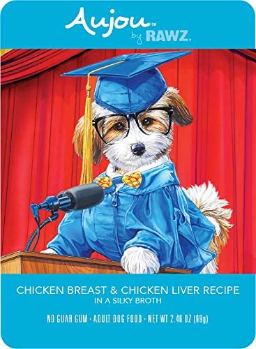 Rawz Dog Aujou Chicken Breast & Chicken Liver Pouch Wet Dog Food - 2.46 oz - Case of 8
