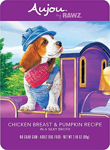 Rawz Dog Aujou Chicken Breast & Pumpkin Pouch Wet Dog Food - 2.46 oz - Case of 8  