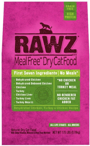 Rawz Meal-Free Chicken & Turkey Dry Cat Food - 1.75 lb Bag