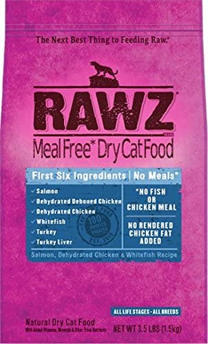 Rawz Meal-Free Salmon, Chicken & Whitefish Dry Cat Food - 1.75 lb Bag  