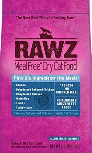 Rawz Meal-Free Salmon, Chicken & Whitefish Dry Cat Food - 1.75 lb Bag