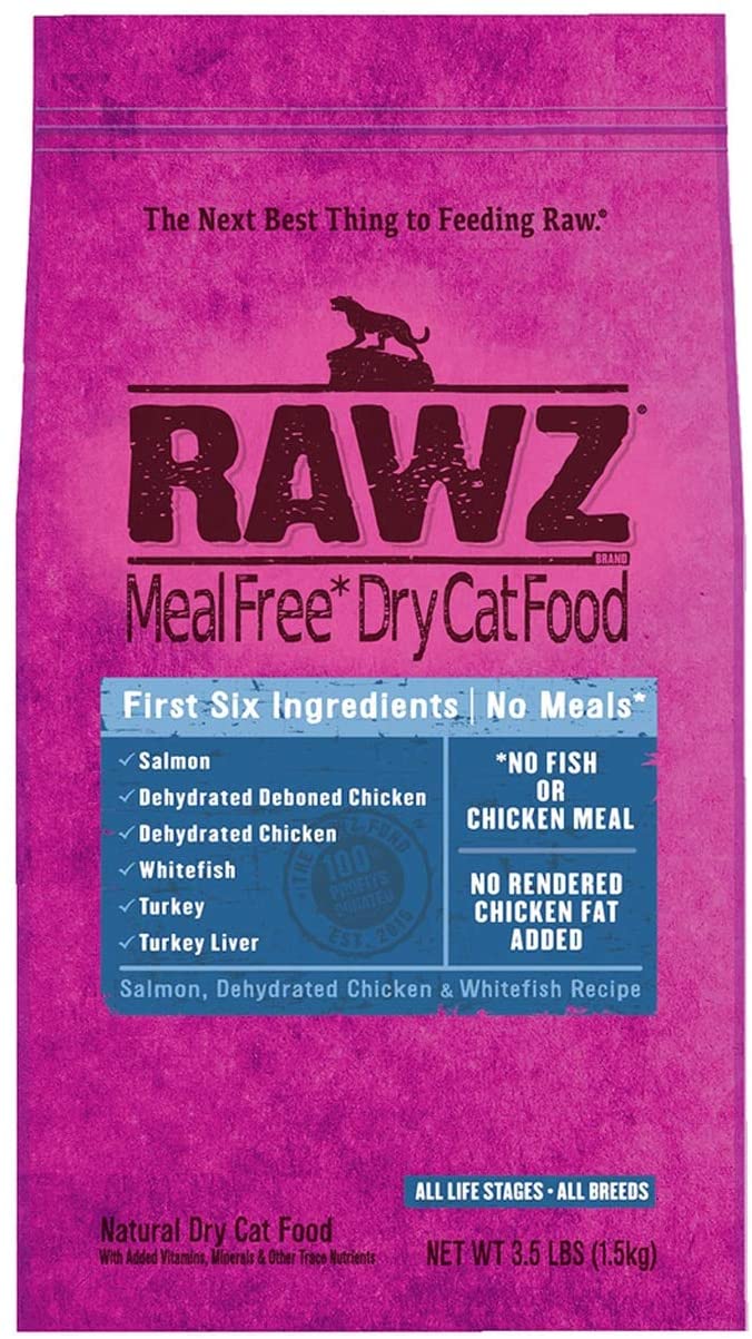 Rawz Meal-Free Salmon, Chicken & Whitefish Dry Cat Food - 3.5 lb Bag  